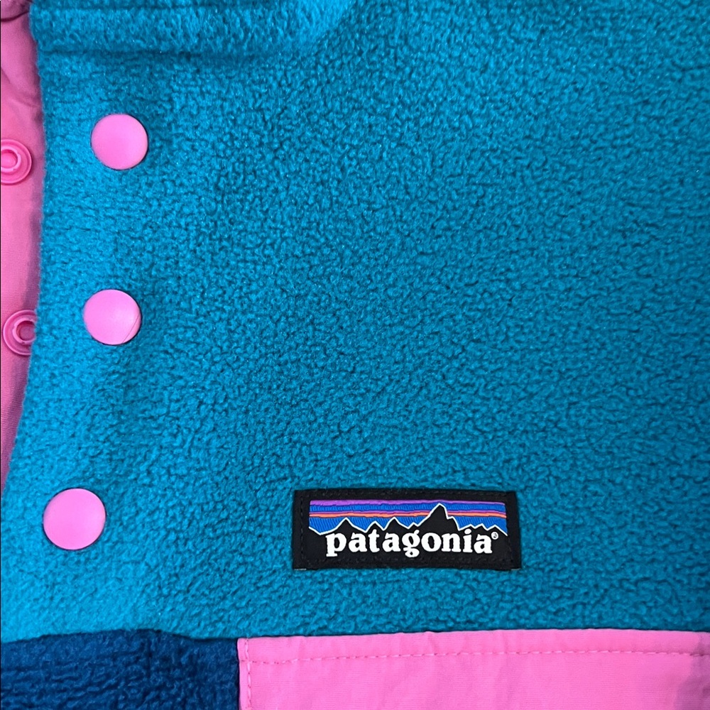 Patagonia Women's Lightweight Synchilla Snap-T Fleece Pullover Blue Small - Picture 2 of 5